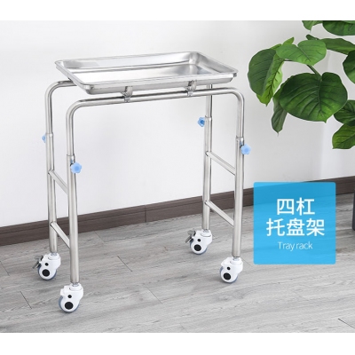 消毒器械方盘架移动小推车四杠70*50