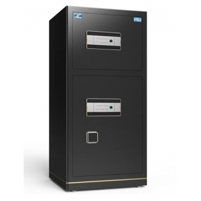 指纹密码大型保险箱文件柜办公柜100cm双门