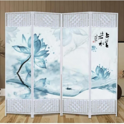 屏风新中式办公室折叠屏风1扇50*180CM