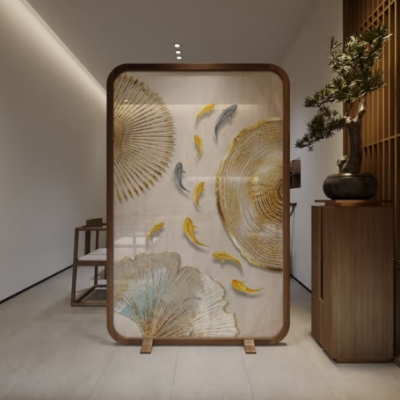 新中式屏风隔断室办公遮挡屏风140*180cm