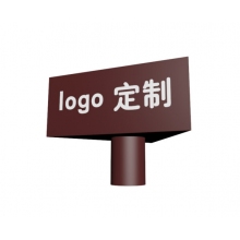 灯箱指路方向标牌 顶部三角形logo