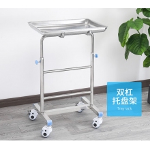 消毒器械方盘架手术室移动小推车60*40双杆