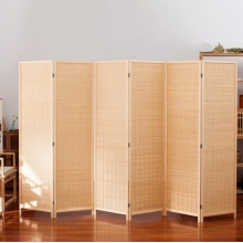 屏风隔断简约可移折叠帘竹屏风50*180cm