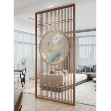 玄关屏风隔断新中式实木遮挡120*240cm