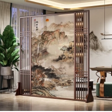 新中式屏风隔断实木办公室座屏200*180cm