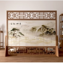 屏风隔断办公室中式实木移动屏风墙220*180cm