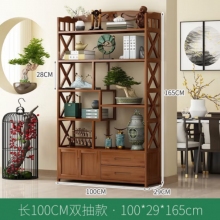 仿古家具茶叶茶柜长100双抽带柜